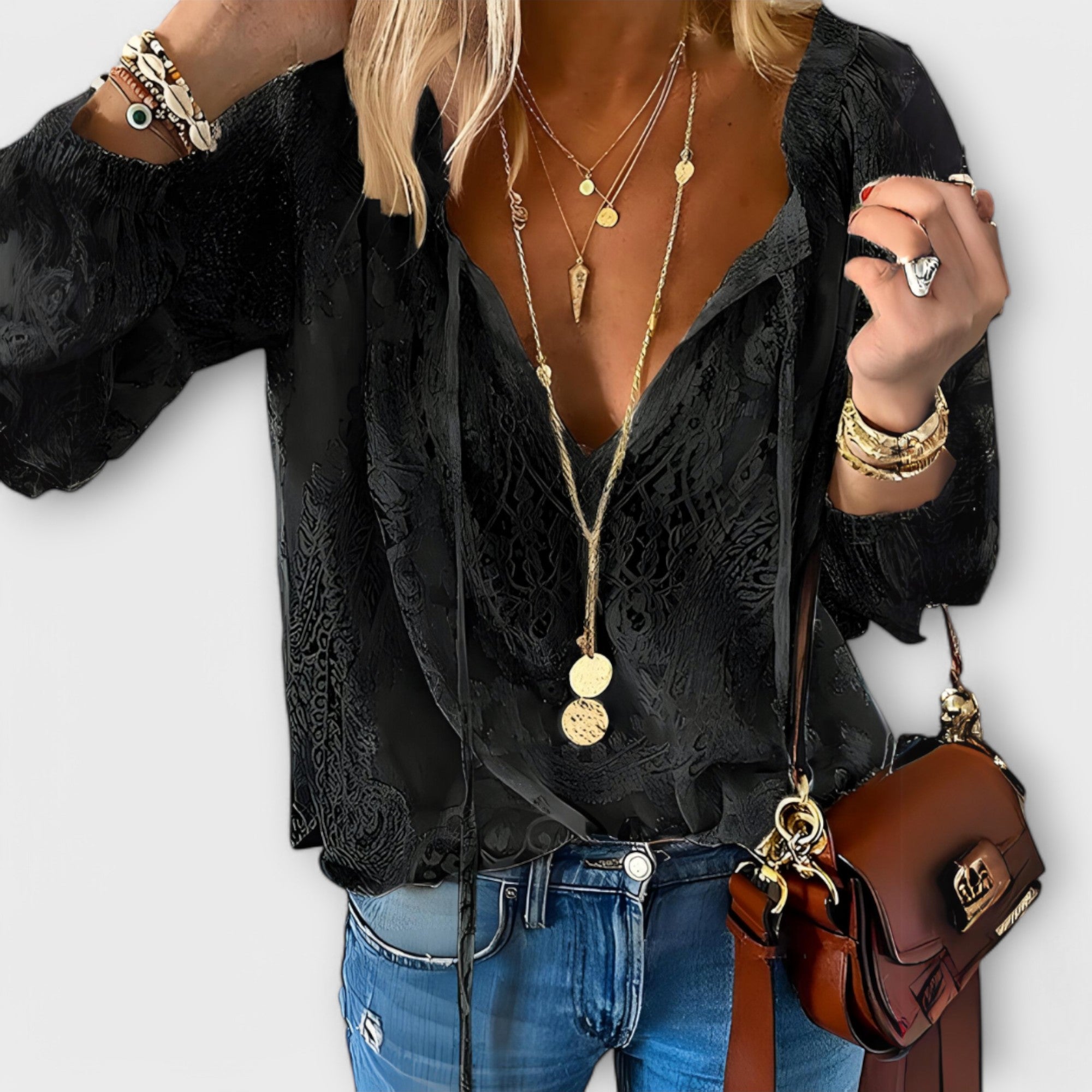 Adelina - Elegante Kanten Blouse
