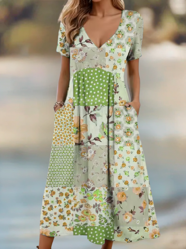 ROSA | PATCHWORK MIDI JURK