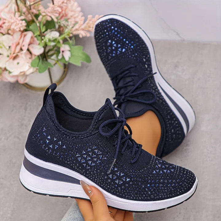 Giselle â Orthopedische sneakers met fonkelende strass