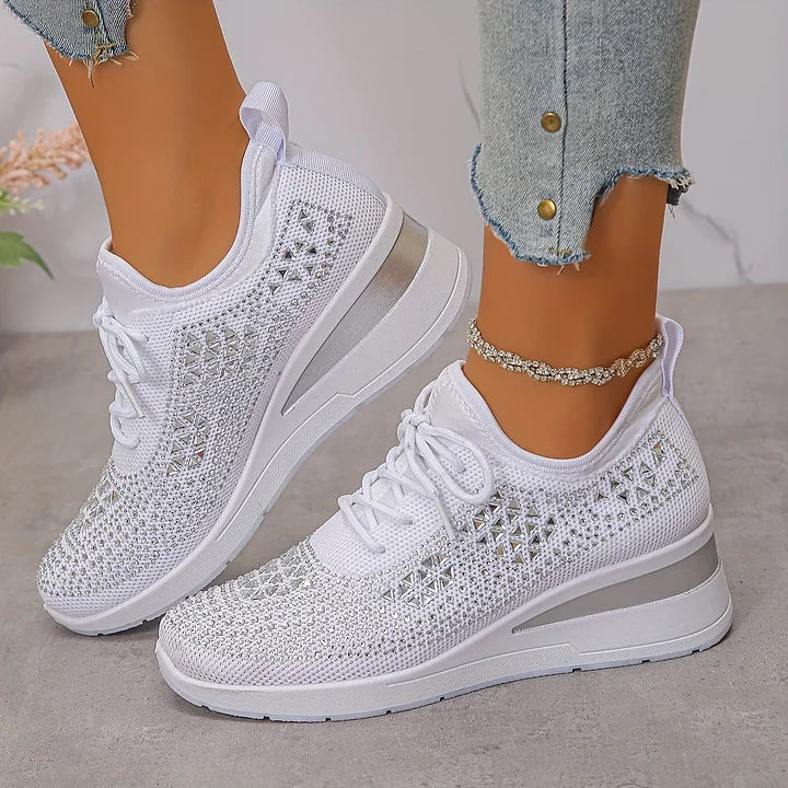 Giselle â Orthopedische sneakers met fonkelende strass
