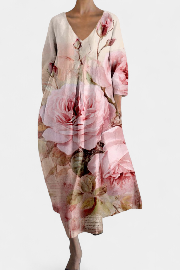 Isalinde | Comfortabele V-hals Jurk