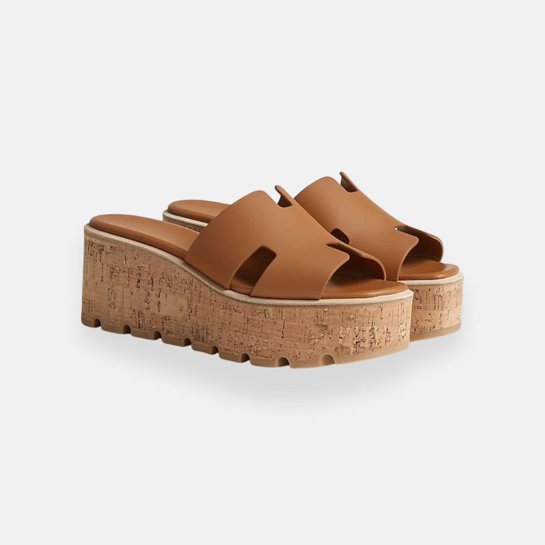 Lana | Platform mules met kurken zool