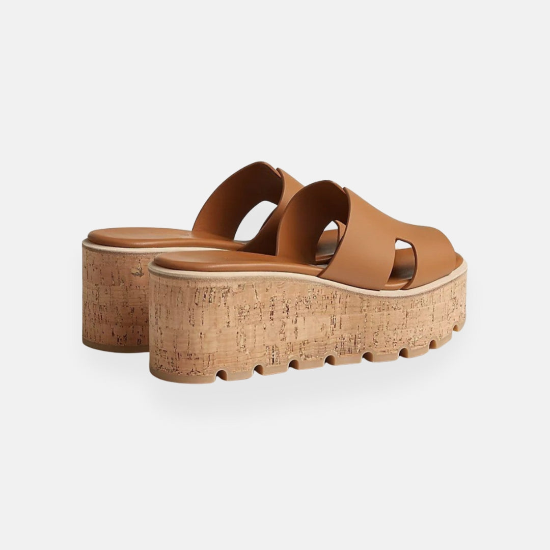 Lana | Platform mules met kurken zool