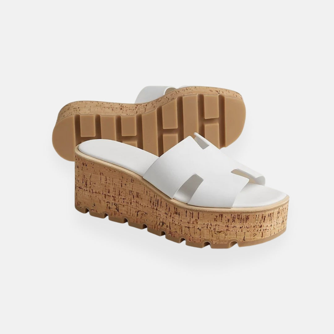 Lana | Platform mules met kurken zool