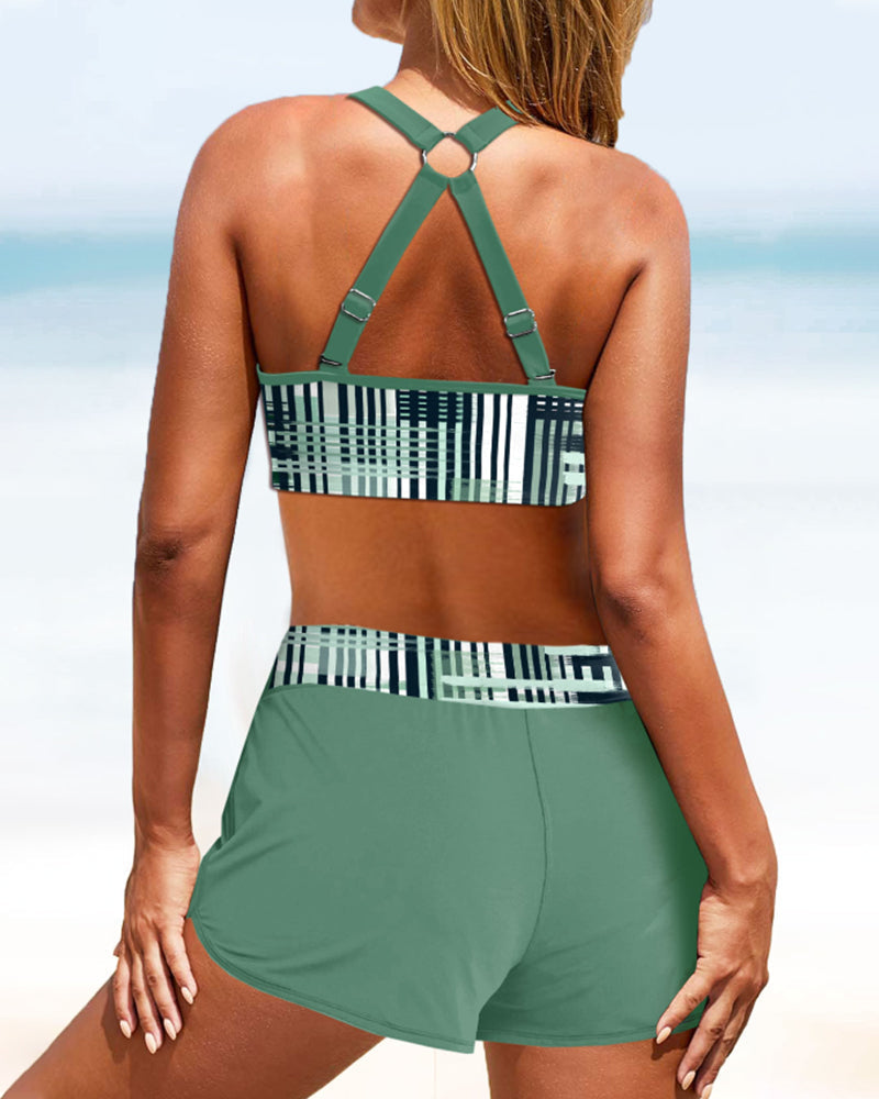Maike | Bikini-set met trendy ribdesign en hoge taille