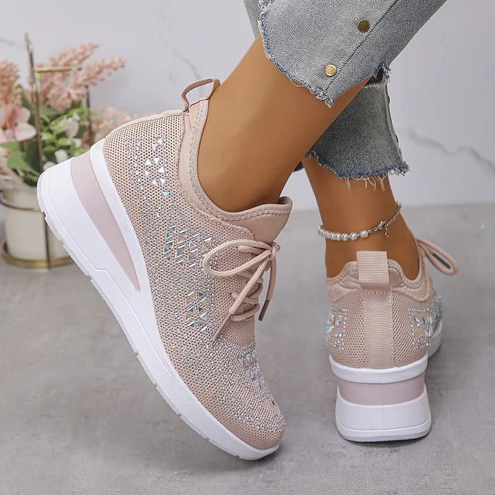 Giselle â Orthopedische sneakers met fonkelende strass