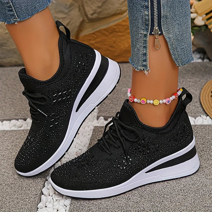Giselle â Orthopedische sneakers met fonkelende strass