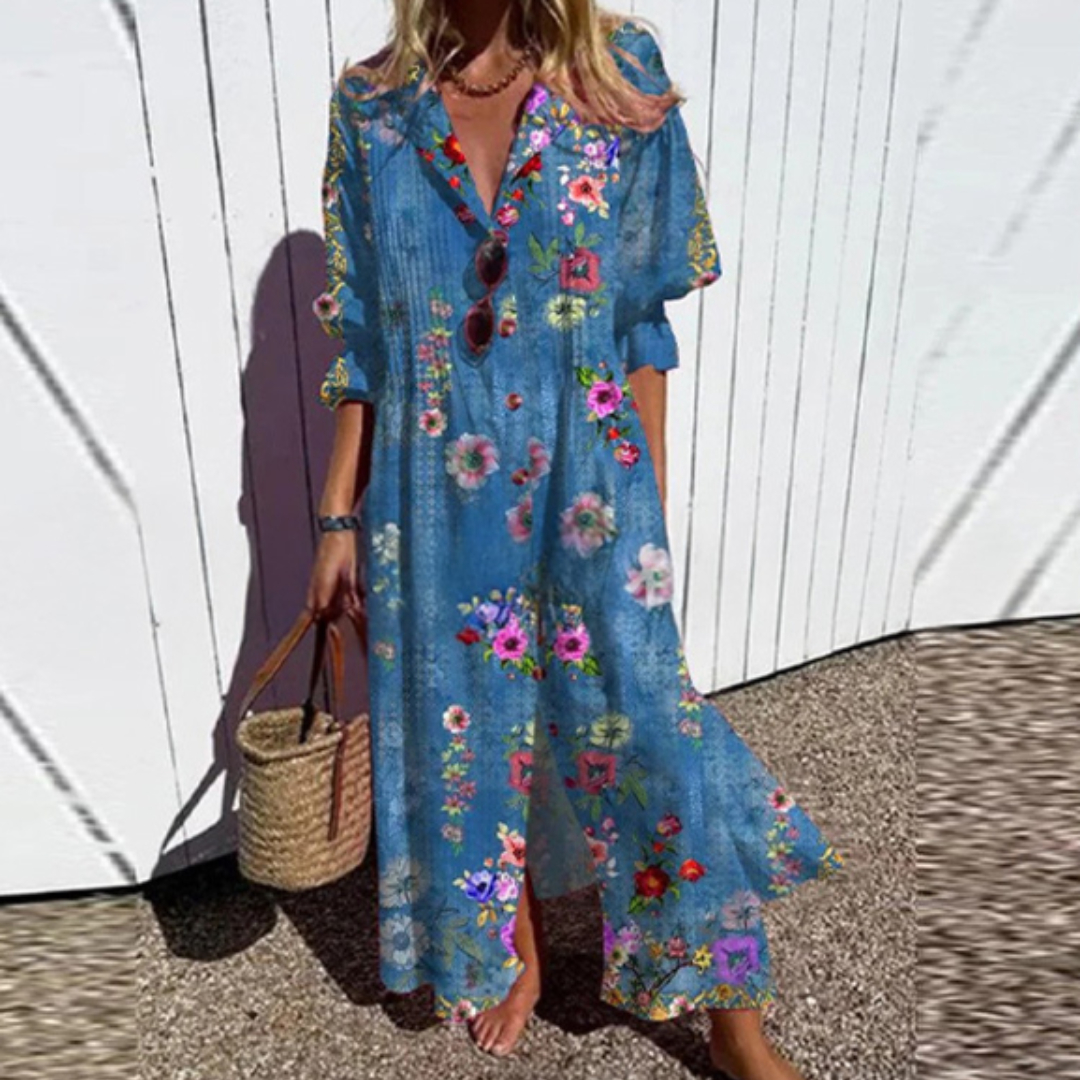 Lily| Bloei Gedurfd Maxi Jurk