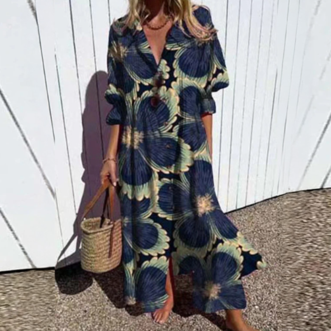 Lily| Bloei Gedurfd Maxi Jurk