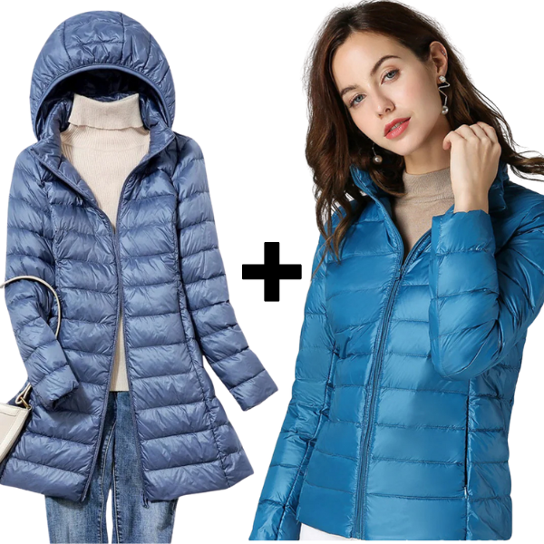 Sky+Aurora - Ultralight Jas & Lange Jas met Witte Eendendons