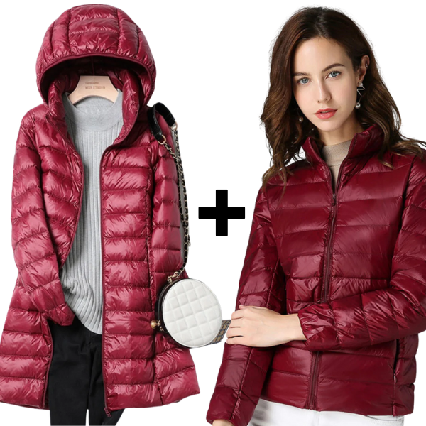 Sky+Aurora - Ultralight Jas & Lange Jas met Witte Eendendons