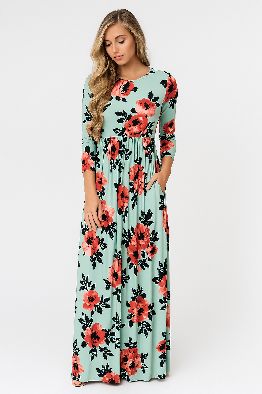 Madeline - Bloemen Maxi Jurk