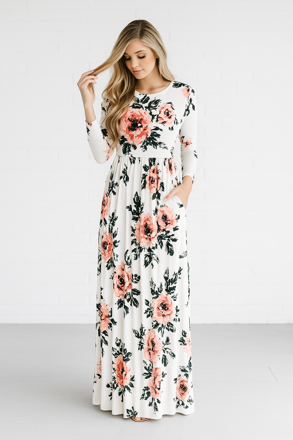 Madeline - Bloemen Maxi Jurk