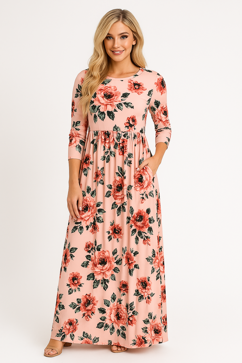 Madeline - Bloemen Maxi Jurk