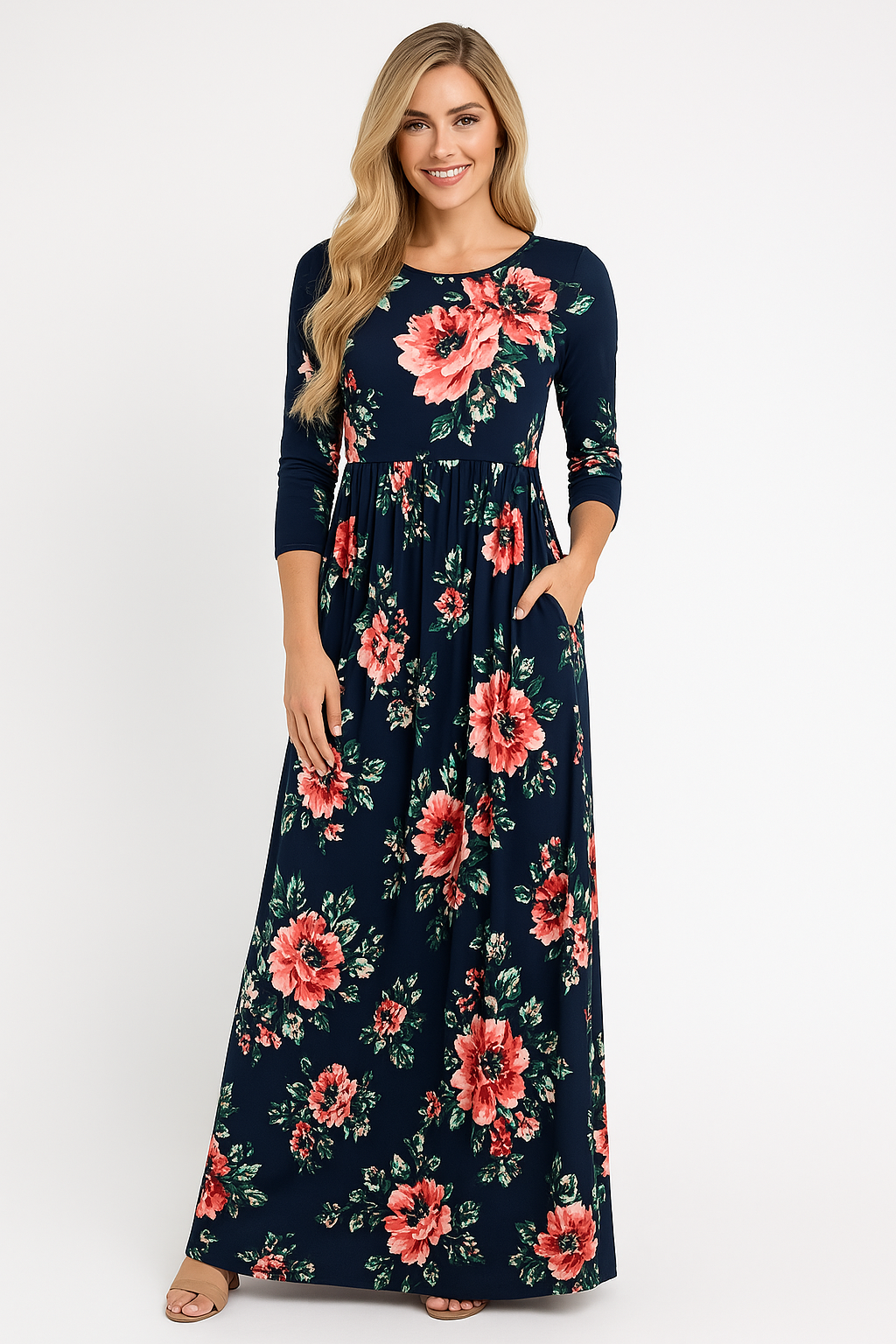 Madeline - Bloemen Maxi Jurk