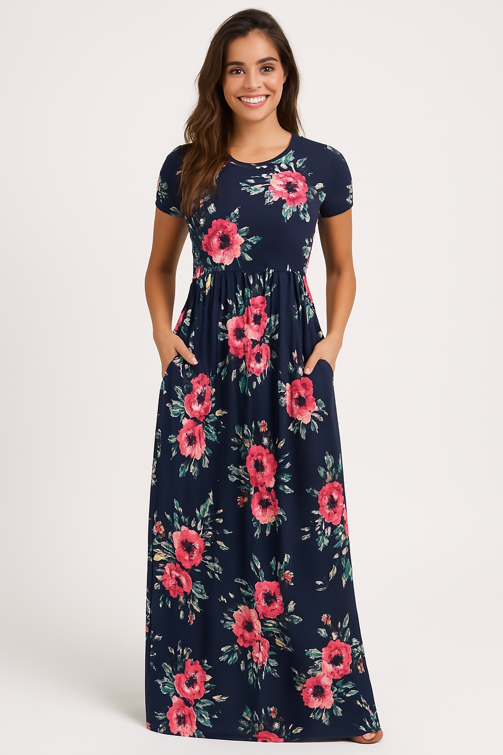 Weslie - Bloemen Maxi Jurk