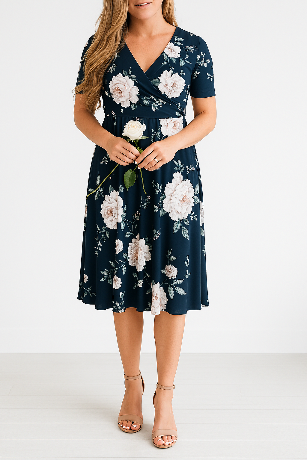 Charleston - Bloemen Midi Jurk