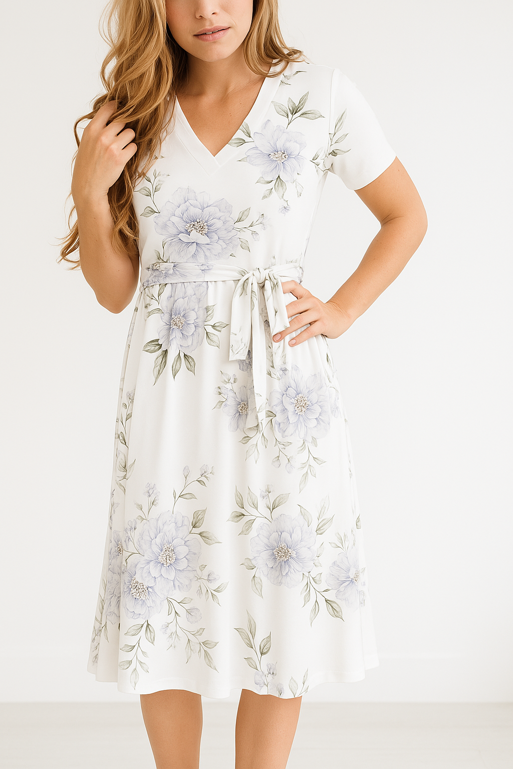 Charleston - Bloemen Midi Jurk