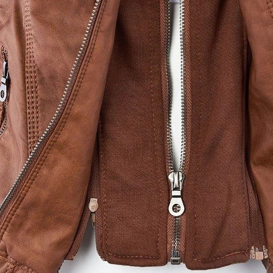 Ivory™ | Weerbestendige Dames Leren Jas met Capuchon