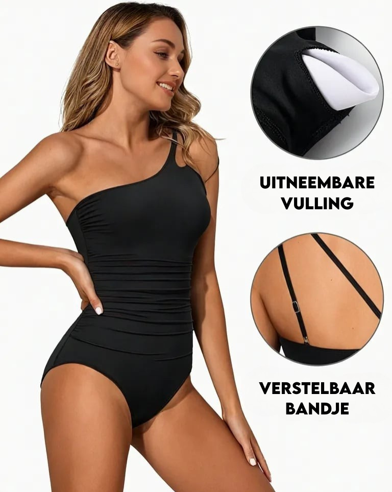 Gisela | Asymmetrische badpak met modieus one-shoulder ontwerp