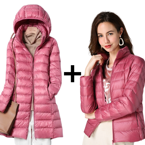 Sky+Aurora - Ultralight Jas & Lange Jas met Witte Eendendons