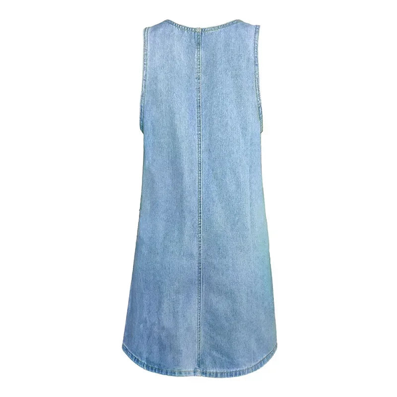 Sofia™ | Praktische en Lichte Denim Zomerjurk