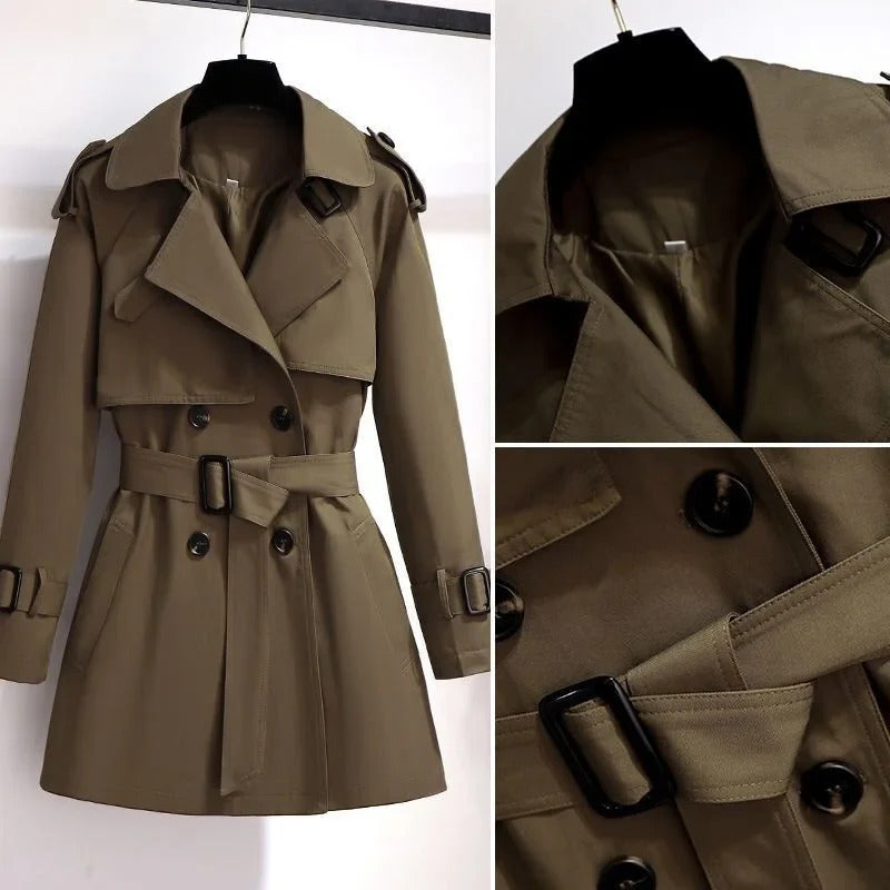 Mirella™ | Korte en chique trenchcoat voor vrouwen