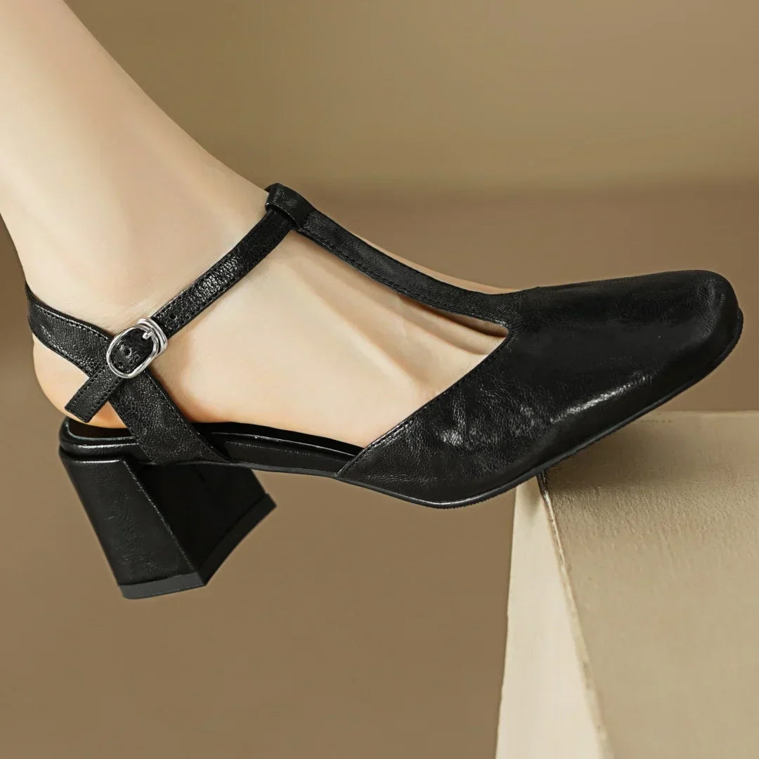 Mary-Jane™| Beatrica Leren Mary Janes