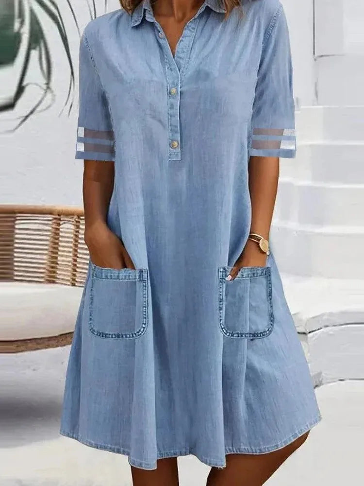 Sofia® | Denim Lichte Jurk