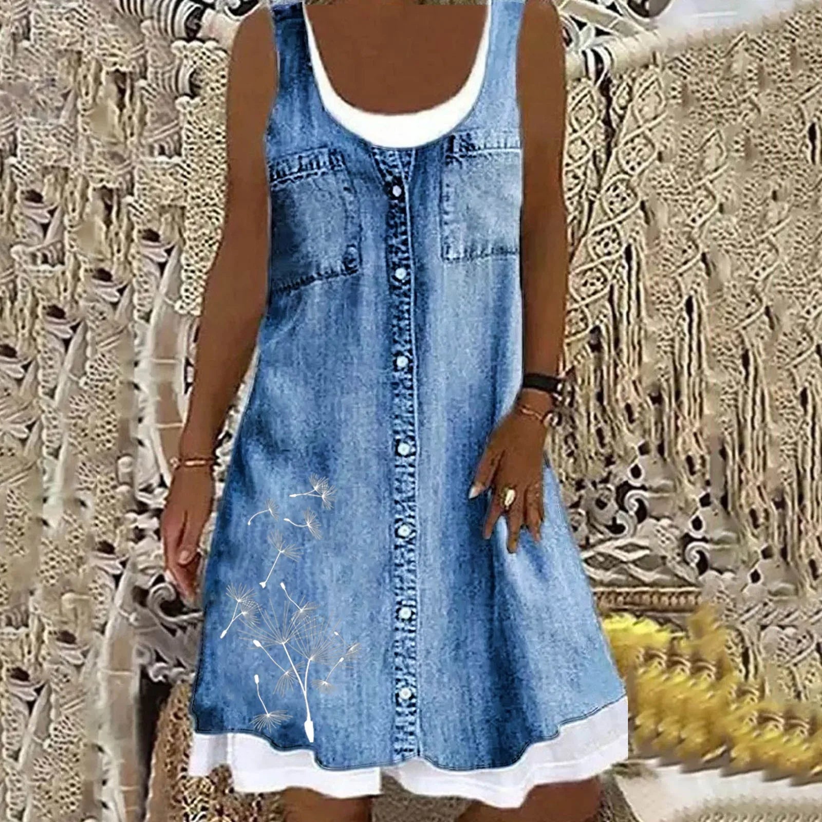 Sofia™ | Zachte en Elegante Denimjurk