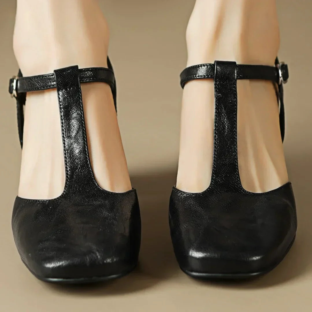 Mary-Jane™| Beatrica Leren Mary Janes