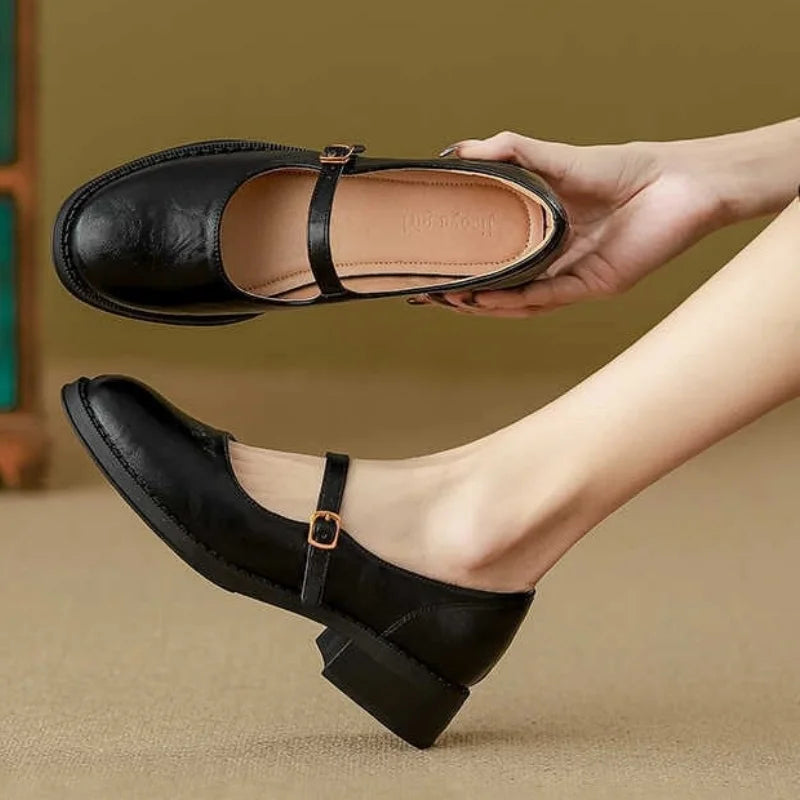 Mary-Jane™| Klassieke Comfort Mary Janes Gemaakt Van Leer