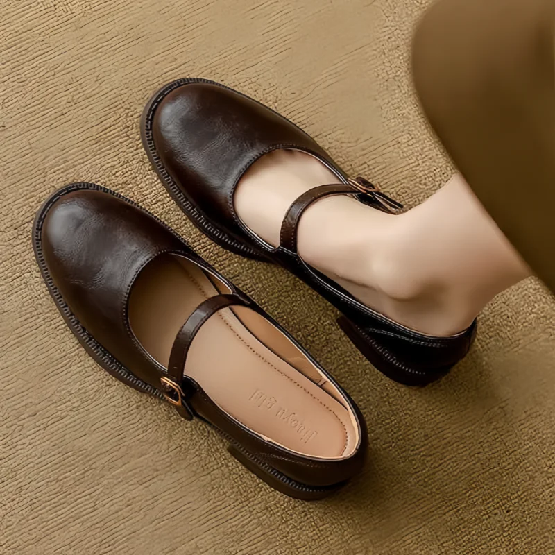 Mary-Jane™| Klassieke Comfort Mary Janes Gemaakt Van Leer