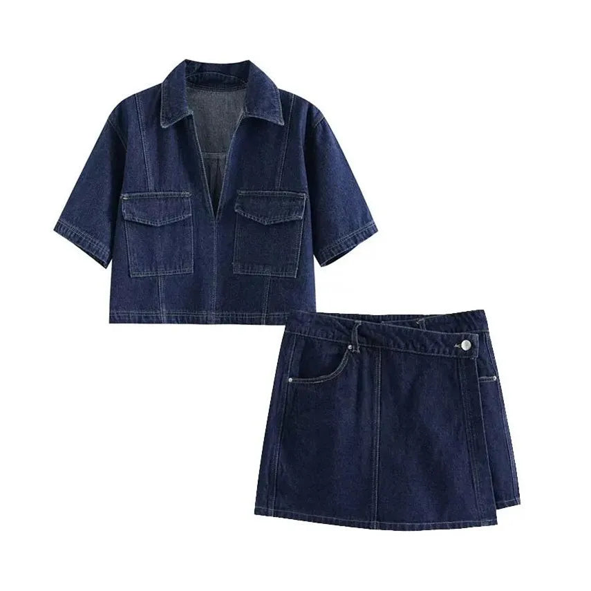 Sofia® | V-hals Denim Set