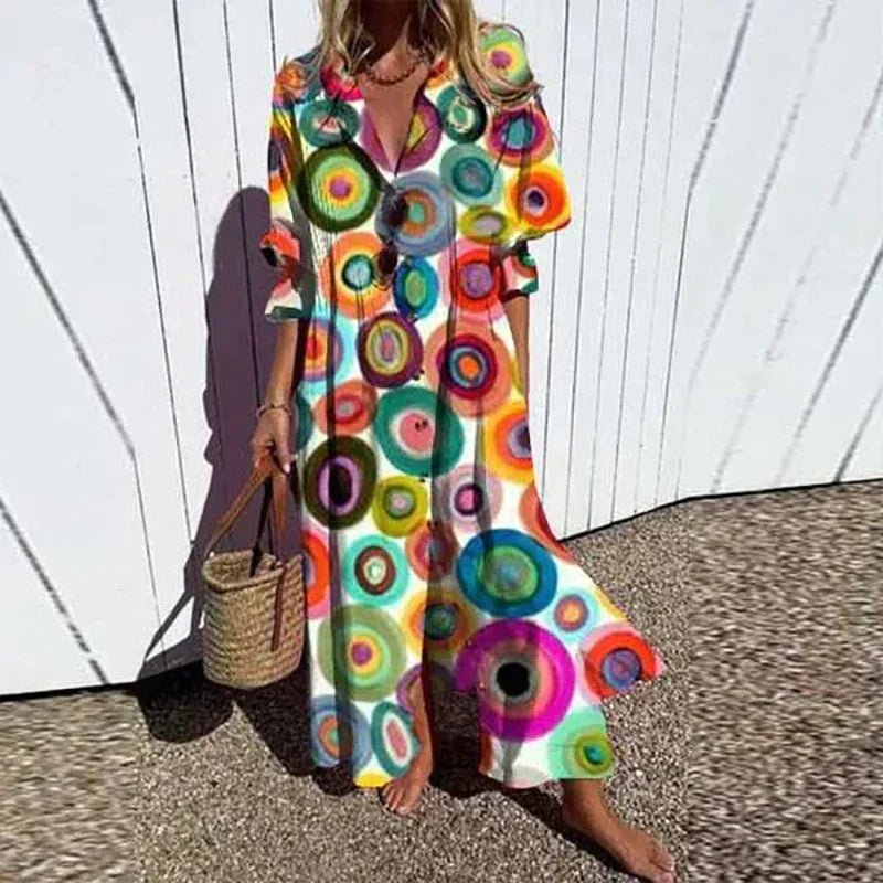 Lily| Bloei Gedurfd Maxi Jurk