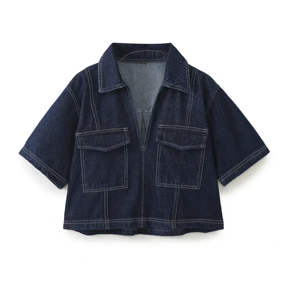 Sofia® | V-hals Denim Set
