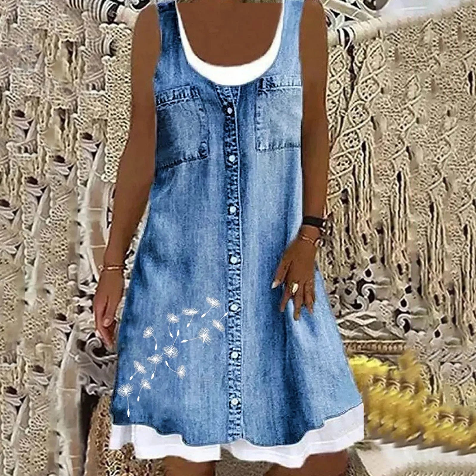 Sofia™ | Zachte en Elegante Denimjurk
