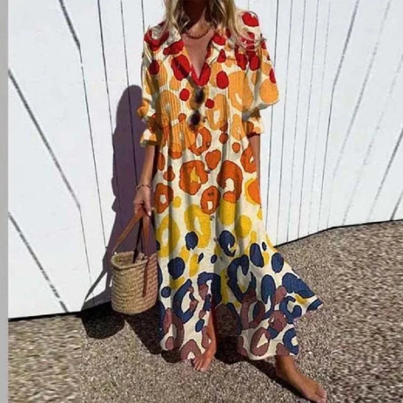 Lily| Bloei Gedurfd Maxi Jurk