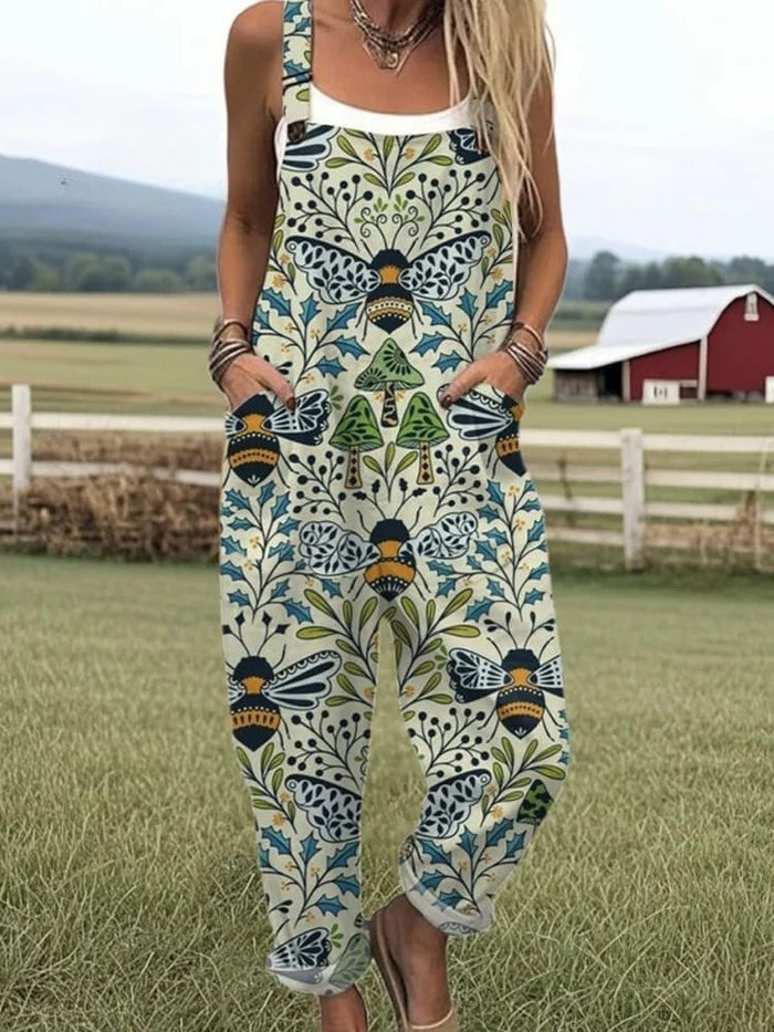 Zerva™ – Artistieke Katoenen Jumpsuit