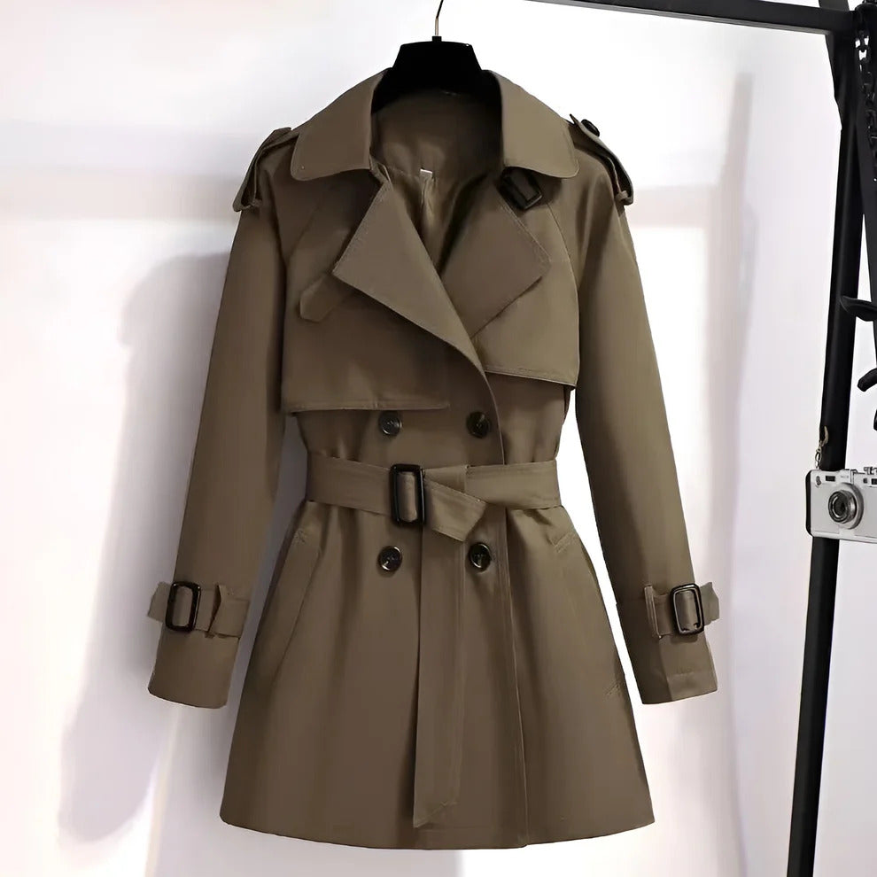 Mirella™ | Korte en chique trenchcoat voor vrouwen