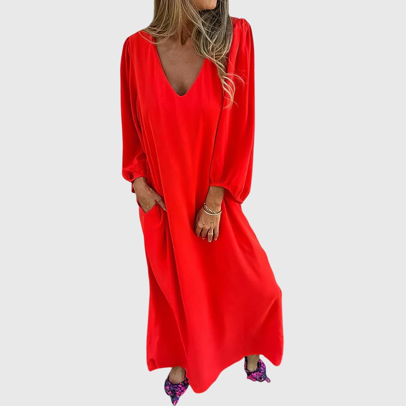 Carol™ - Lange Boho Jurk met Zakken