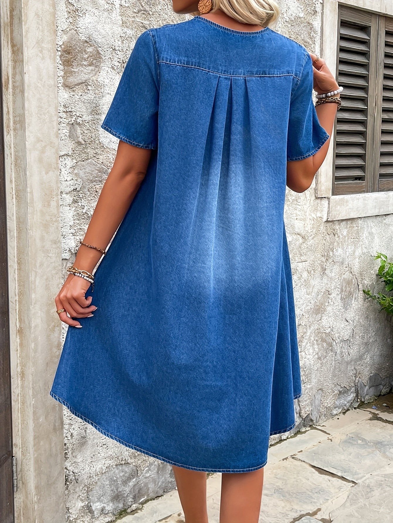 Sofia™ | Tijdloze Denim Zomerjurk