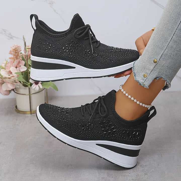 Giselle â Orthopedische sneakers met fonkelende strass