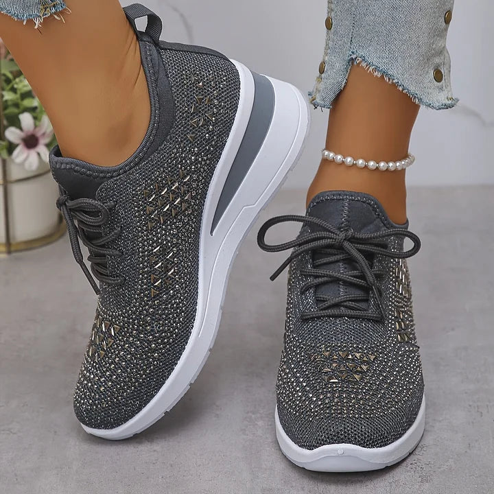 Giselle â Orthopedische sneakers met fonkelende strass