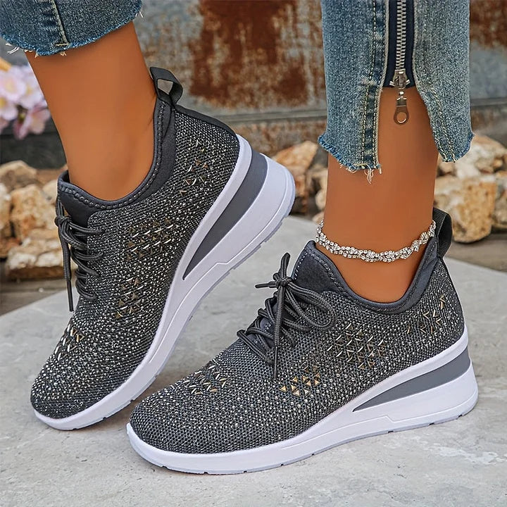 Giselle â Orthopedische sneakers met fonkelende strass