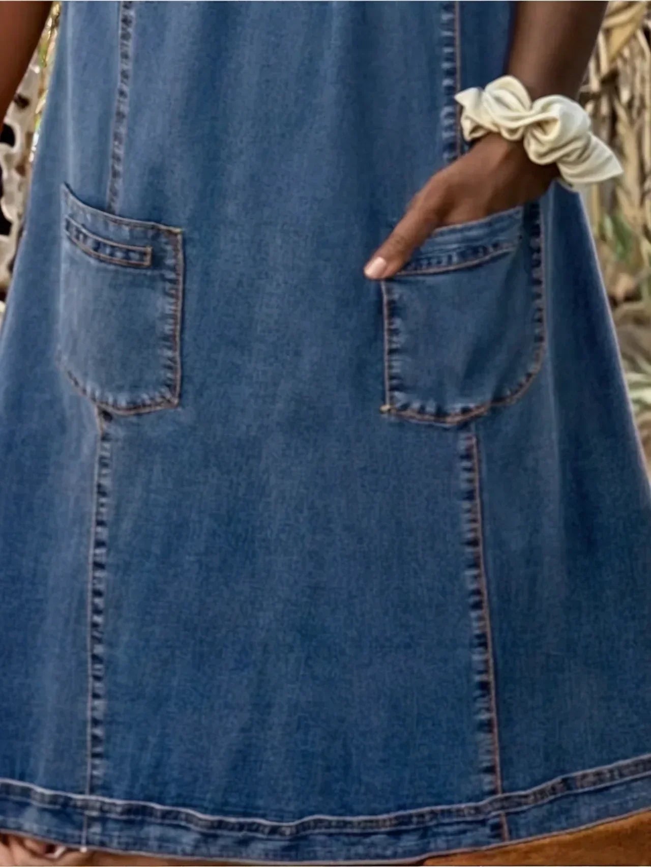 Sofia® | Zachte Denim Jurk