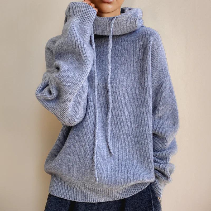 Meriam Zachte Gebreide Hoodie met Wintercomfort
