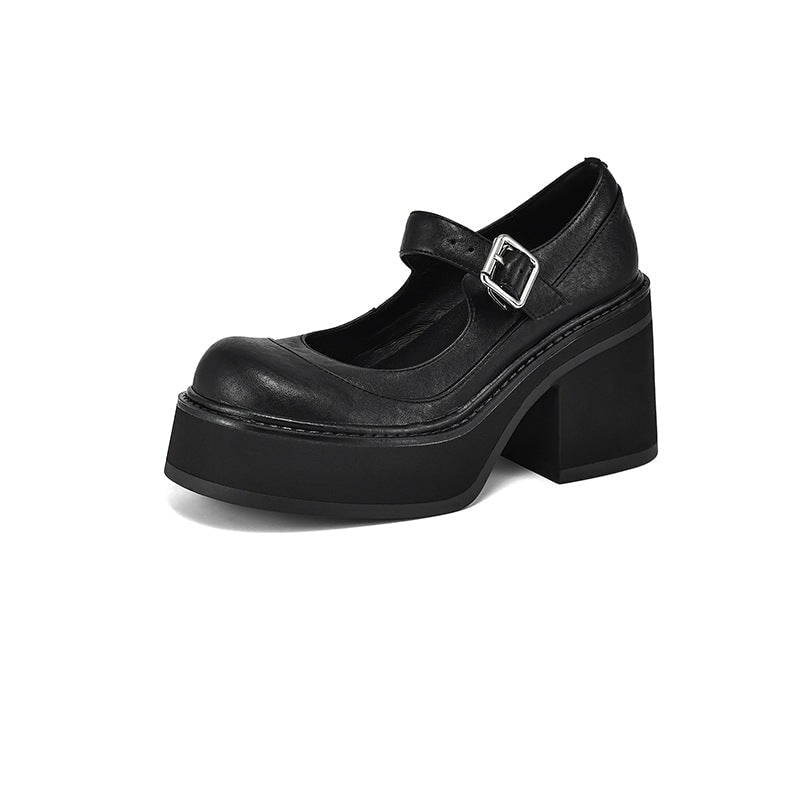 Mary-Jane™| Pela Leren Pumps