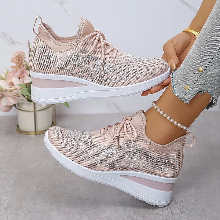 Giselle â Orthopedische sneakers met fonkelende strass