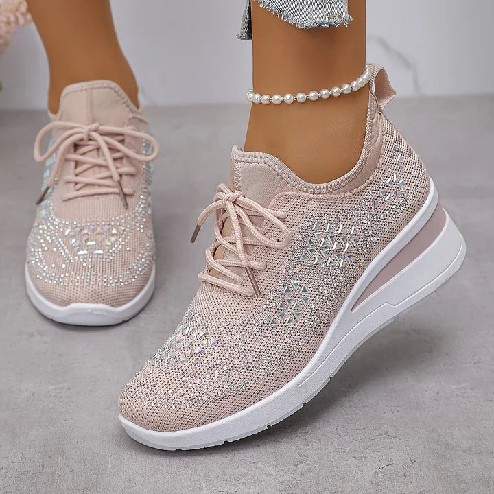 Giselle â Orthopedische sneakers met fonkelende strass